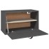 Armario de pared de madera maciza de pino gris 60x30x35