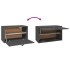 Armario de pared de madera maciza de pino gris 60x30x35