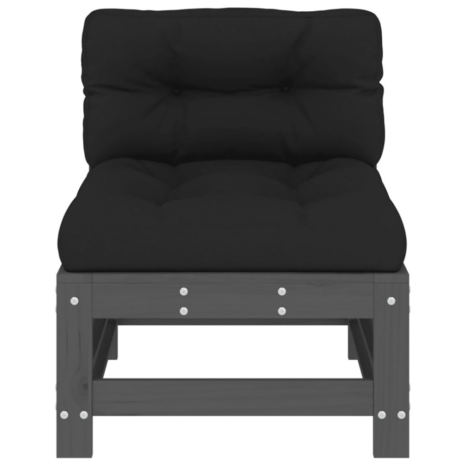 Sofá central con cojines madera maciza de pino