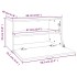 Armario de pared de madera maciza de pino gris 60x30x35