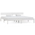Estructura de cama sin colchón madera maciza blanco 200x200