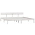 Estructura de cama sin colchón madera maciza blanco 200x200