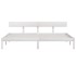 Estructura de cama sin colchón madera maciza blanco 200x200
