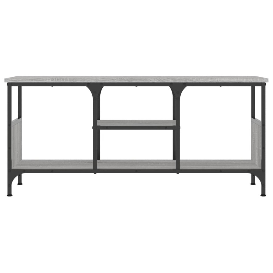 Mueble TV hierro y madera contrachapada gris Sonoma