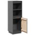 Aparador alto de madera maciza de pino gris 37x34x110