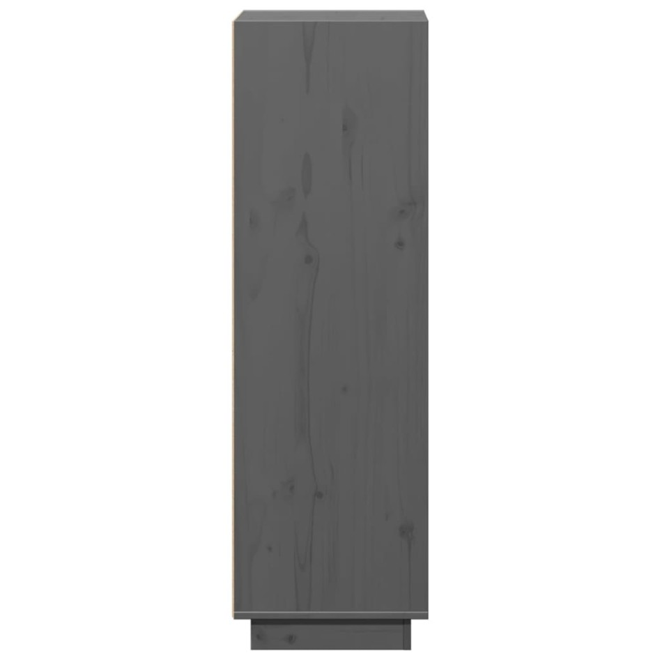Aparador alto de madera maciza de pino gris 37x34x110