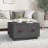 Mesa de centro de madera maciza de pino gris 60x53x35