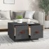 Mesa de centro de madera maciza de pino gris 60x53x35