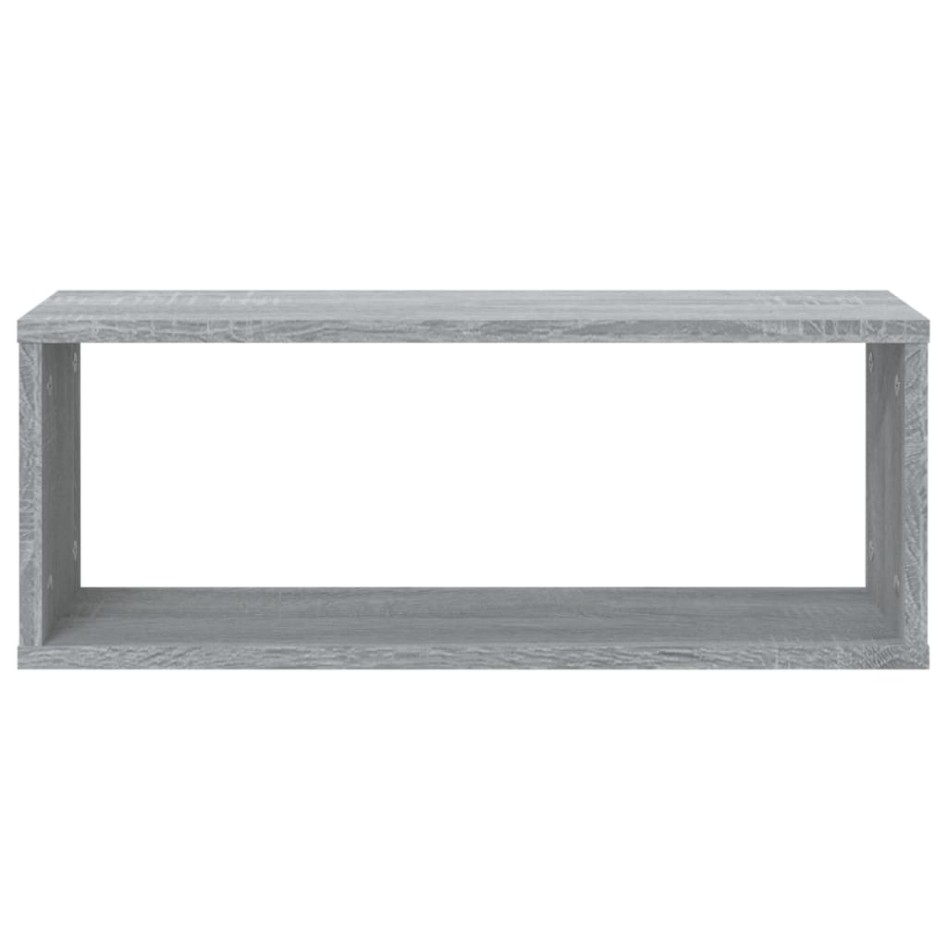 Estantes cúbicos de pared 6 uds madera gris Sonoma 60x15x23
