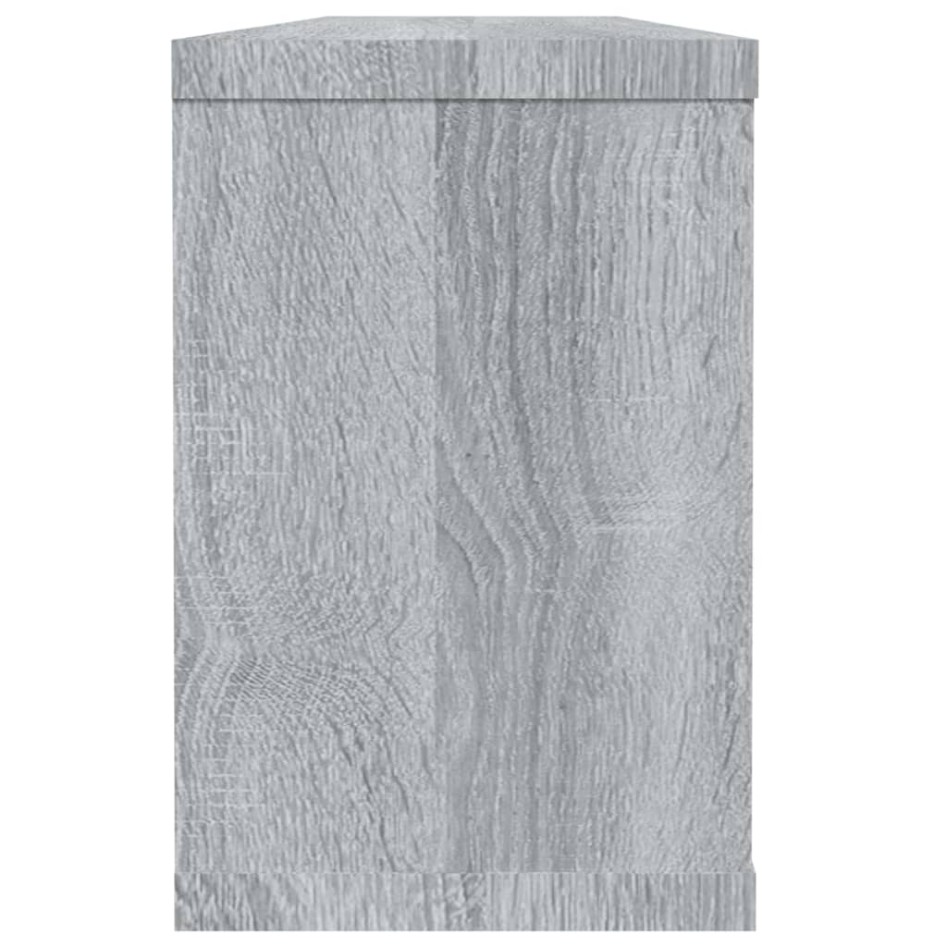 Estantes cúbicos de pared 6 uds madera gris Sonoma 60x15x23