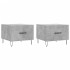 Mesa de centro 2 uds madera ingeniería gris hormigón