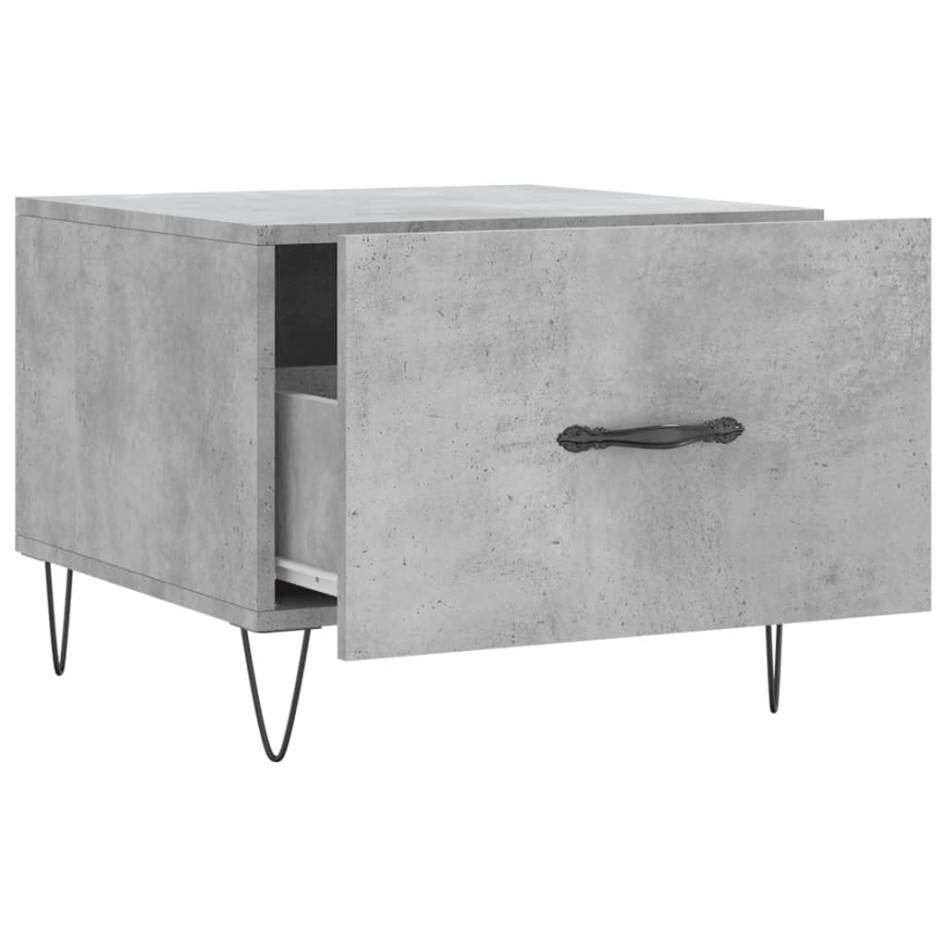 Mesa de centro 2 uds madera ingeniería gris hormigón