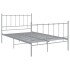Estructura de cama sin colchón metal gris 120x200