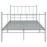 Estructura de cama sin colchón metal gris 120x200