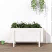 Arriate elevado de jardín madera maciza pino blanco 101x50x57cm