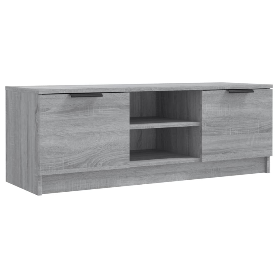 Mueble de TV madera contrachapada gris Sonoma 102x35x36,5