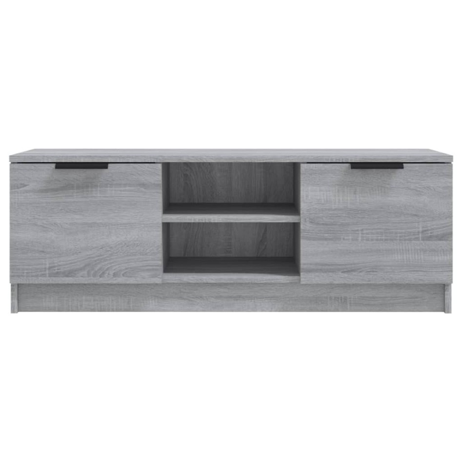 Mueble de TV madera contrachapada gris Sonoma 102x35x36,5