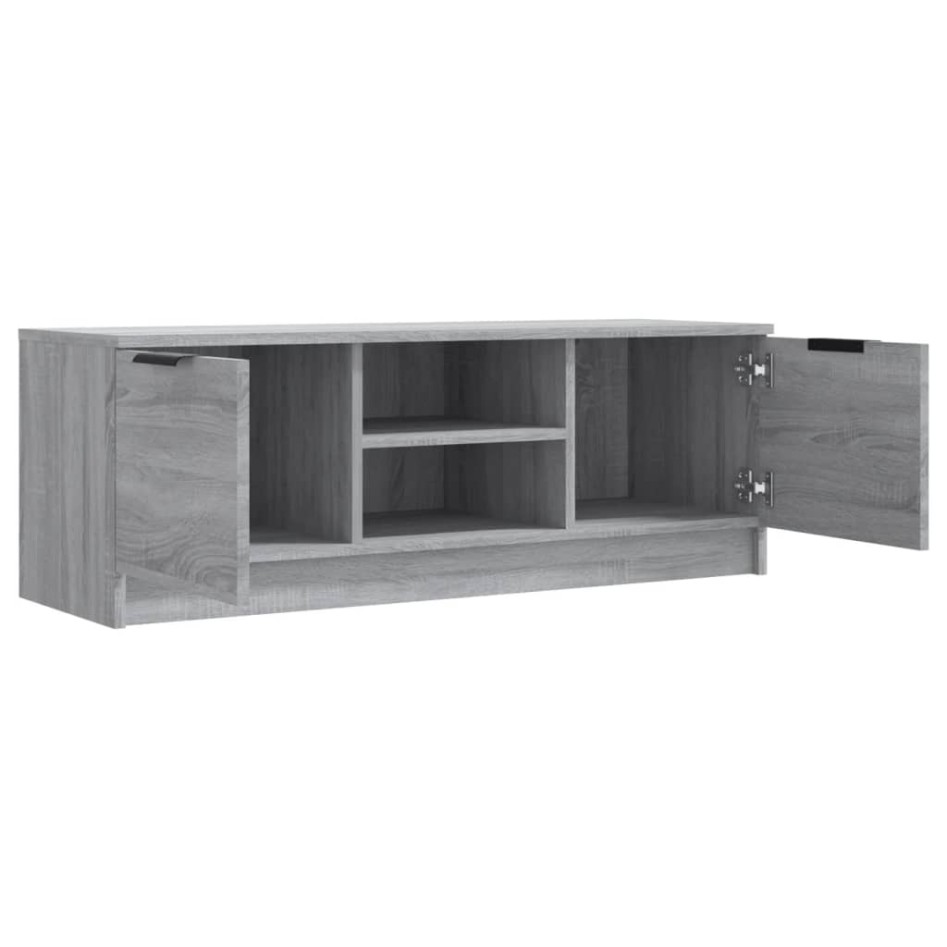 Mueble de TV madera contrachapada gris Sonoma 102x35x36,5