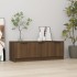 Mueble de TV madera contrachapada marrón roble 102x35x36,5