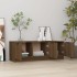 Mueble de TV madera contrachapada marrón roble 102x35x36,5