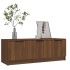 Mueble de TV madera contrachapada marrón roble 102x35x36,5