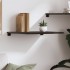Estante de pared madera roble tratada marrón oscuro 60x50x2