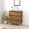 Aparador madera contrachapada color roble ahumado 60x35x69 cm