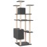 Rascador para gatos con postes de sisal gris oscuro 162
