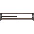 Mueble TV metal y madera contrachapada roble marrón
