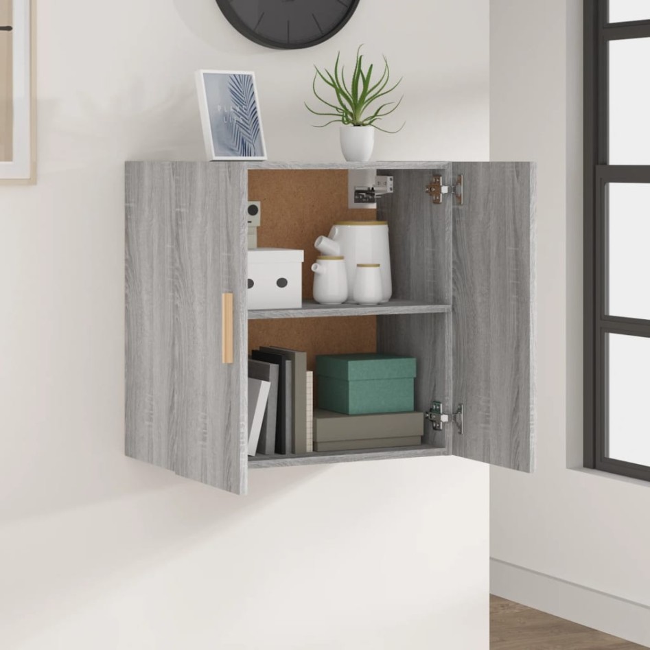 Armario de pared madera contrachapada gris Sonoma 60x30x60