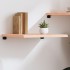 Estante de pared madera maciza roble sin tratar 60x50x(2-4)