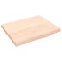 Estante de pared madera maciza roble sin tratar 60x50x(2-4)