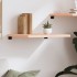 Estante de pared madera maciza roble sin tratar 60x50x(2-4)
