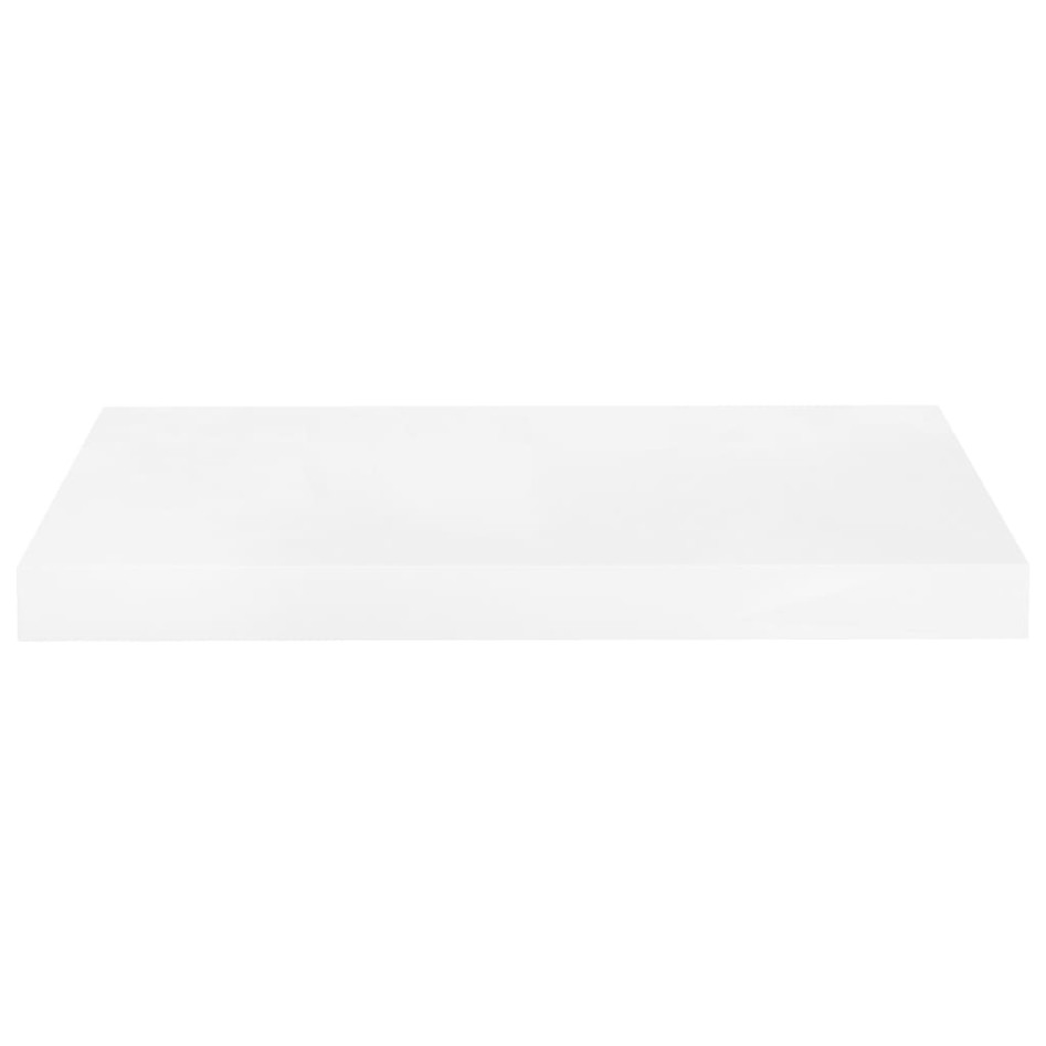 Estante flotante de pared 4 uds MDF blanco brillo 50x23x3,8