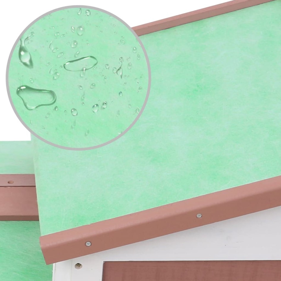 Jaula de animales grande madera marrón y blanco 145x45x84