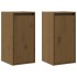 Armario de pared 2 uds madera de pino marrón miel 30x30x60