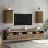 Armario de pared 2 uds madera de pino marrón miel 30x30x60
