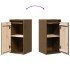 Armario de pared 2 uds madera de pino marrón miel 30x30x60