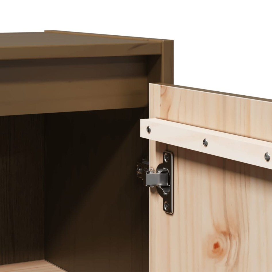 Armario de pared 2 uds madera de pino marrón miel 30x30x60