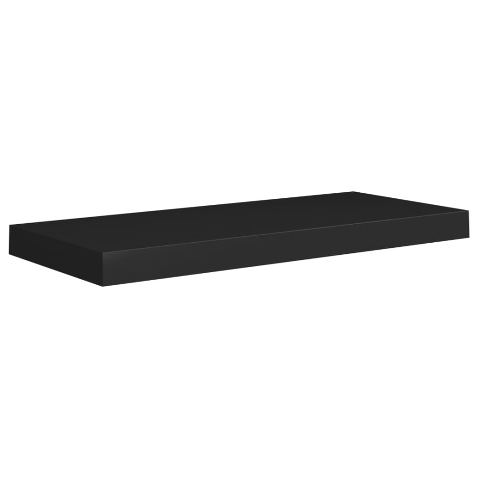 Estante flotante de pared 4 uds MDF negro 60x23,5x3,8