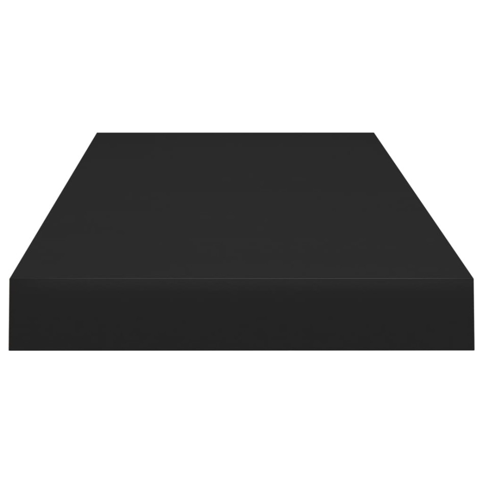 Estante flotante de pared 4 uds MDF negro 60x23,5x3,8