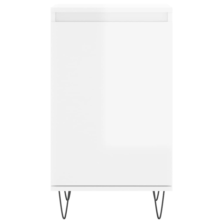 Aparadores 2 uds madera de ingeniería blanco brillo 40x35x70