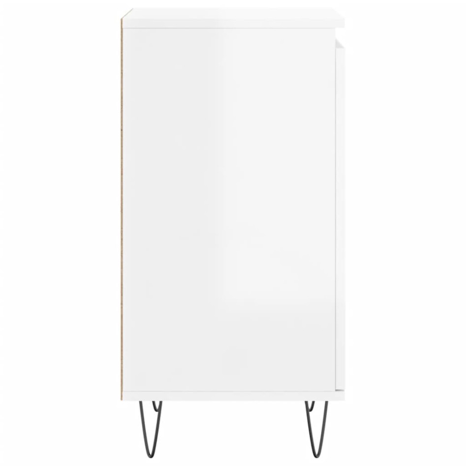 Aparadores 2 uds madera de ingeniería blanco brillo 40x35x70