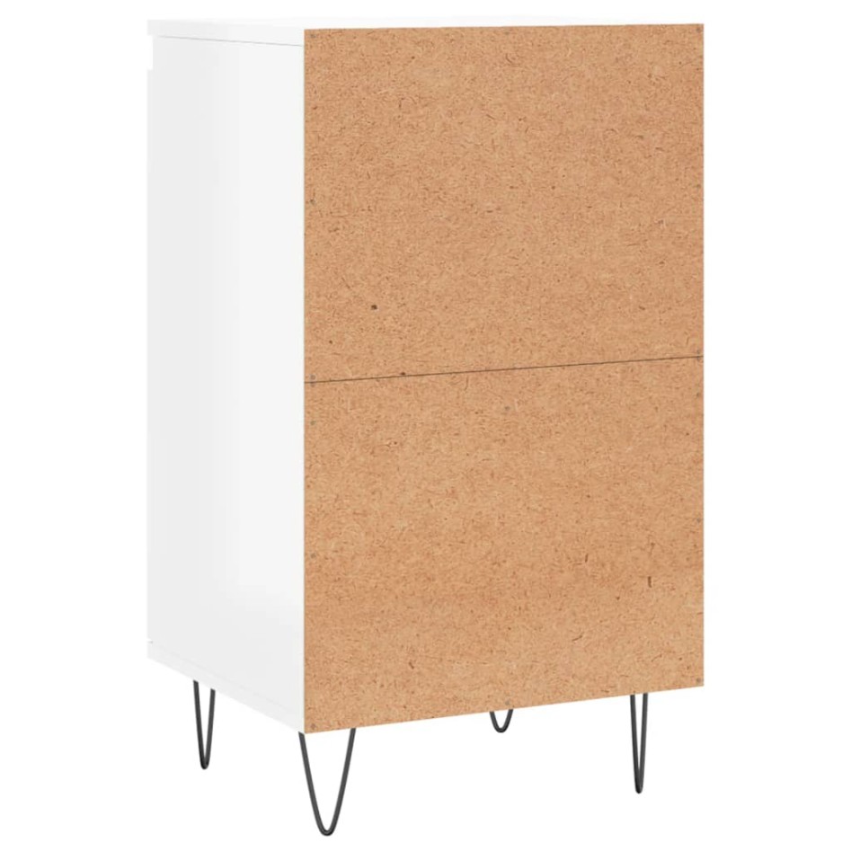 Aparadores 2 uds madera de ingeniería blanco brillo 40x35x70