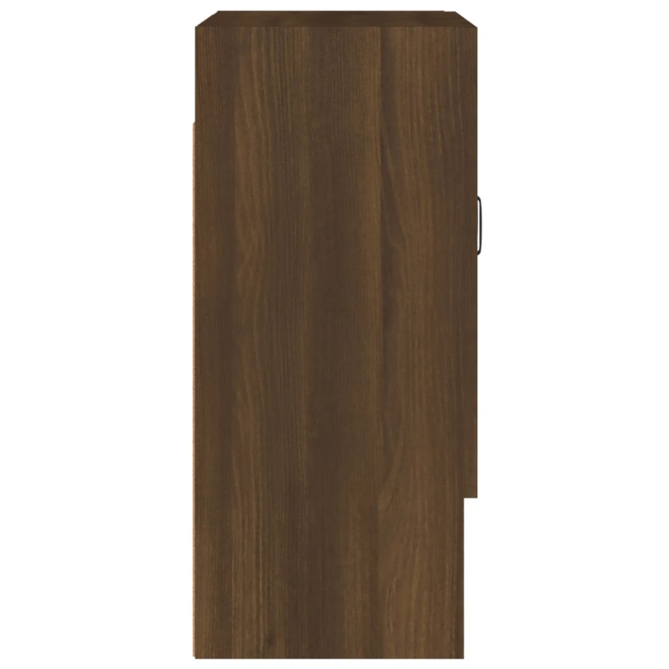 Armario de pared madera contrachapada marrón roble 60x31x70