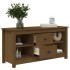 Mueble de TV madera maciza de pino marrón miel 103x36,5x52