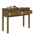 Mesa consola de madera maciza de pino marrón miel 100x35x75