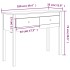 Mesa consola de madera maciza de pino marrón miel 100x35x75