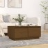 Mesa de centro madera maciza de pino marrón miel 80x50x35