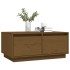 Mesa de centro madera maciza de pino marrón miel 80x50x35